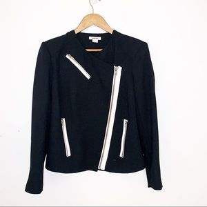 Helmut Lang casual jacket asymmetric zip size 4